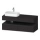 Duravit Meuble sous lavabo Qatego 140x55x60 cm, gris mat/Gris mat, placage, évier gauche-1