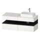 Duravit Meuble sous lavabo Qatego 140x55x60 cm, gris/mat, Pl, évier à droite-1