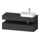 Duravit Meuble sous-lavabo Qatego 140x55x60 cm, gris, Pl, bec. droite