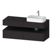 Duravit Meuble sous-lavabo Qatego 140x55x60 cm, gris, placard, niche-1
