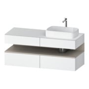 Duravit Meuble sous lavabo Qatego 140x55x60 cm, porte m/we m, Pl, B r, niches