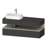 Duravit Meuble sous-lavabo Qatego 140x55x60 cm, T avec Gr m, Pl, évier gauche-1