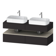 Duravit Meuble sous-lavabo Qatego 140x55x60 cm, T avec Gr, Pl, évier double face
