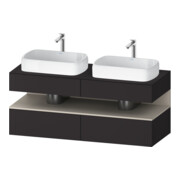 Duravit Meuble sous-lavabo Qatego 140x55x60 cm, T avec porte, blanc brillant, B