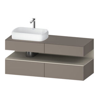 Duravit Meuble sous lavabo Qatego 140x55x60 cm, T m/ba m, Pl, B l, niche
