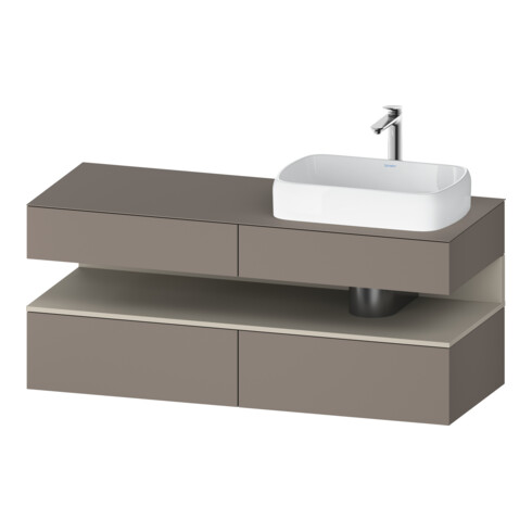 Duravit Meuble sous-lavabo Qatego 140x55x60 cm, T m/ba m, Pl, Bec. dr.