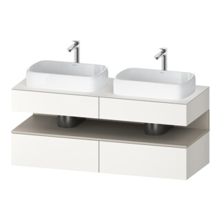 Duravit Meuble sous-lavabo Qatego 140x55x60 cm, T m/bl m, Pl, évier double face