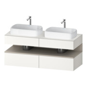 Duravit Meuble sous-lavabo Qatego 140x55x60 cm, T m/bl m, Pl, évier double face-1