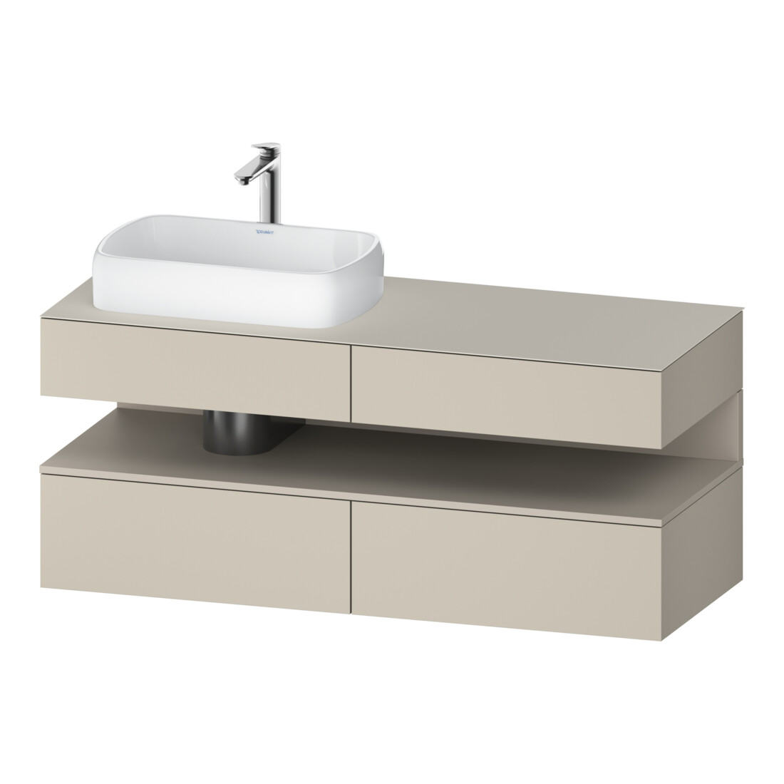 Duravit Meuble sous-lavabo Qatego 140x55x60 cm, T m/ta m, Pl, B l, niche