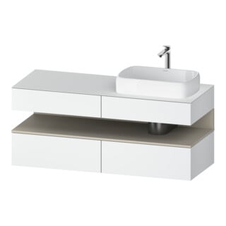 Duravit Meuble sous-lavabo Qatego 140x55x60 cm, T m/we m, Pl, B r, Niche