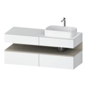 Duravit Meuble sous-lavabo Qatego 140x55x60 cm, T m/we m, Pl, B r, Niche-1