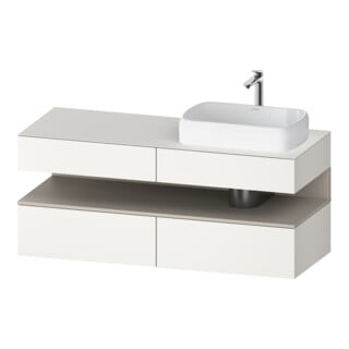 Duravit Meuble sous lavabo Qatego 140x55x60 cm, T m/we m, Pl, B r, niche