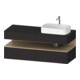 Duravit Meuble sous-lavabo Qatego 140x55x60cm, blanc/gris, placage, brillant-1