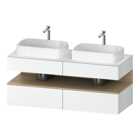 Duravit Meuble sous-lavabo Qatego 140x55x60cm, blanc mat, placage, B bs, B