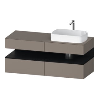 Duravit Meuble sous-lavabo Qatego 140x55x60cm, E chêne/blanc, Pl, B r, B