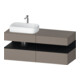 Duravit Meuble sous-lavabo Qatego 140x55x60cm, E chêne/blanc, plan, blanc-1