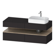 Duravit Meuble sous-lavabo Qatego 140x55x60cm, E Ma/Gris m, Pl, B r, B-1