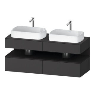 Duravit Meuble sous lavabo Qatego 140x55x60cm, gris m/Gr m, Pl, B bs, B