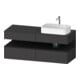 Duravit Meuble sous-lavabo Qatego 140x55x60cm, gris m/Gr m, Pl, évier droit-1