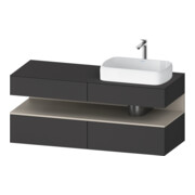Duravit Meuble sous-lavabo Qatego 140x55x60cm, T avec Gr avec, Pl, évier droit-1