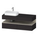 Duravit Meuble sous-lavabo Qatego 140x55x60cm, T avec porte, placage, évier gauche-1