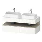 Duravit Meuble sous-lavabo Qatego 140x55x60cm, T m/blanc, Pl, B bs, B-1