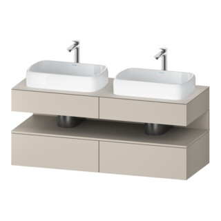 Duravit Meuble sous lavabo Qatego 140x55x60cm, T m, Pl, évier double face