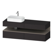 Duravit Meuble sous-lavabo Qatego 160x55x60 cm, avec porte, blanc laqué, brillant-1
