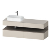 Duravit Meuble sous lavabo Qatego 160x55x60 cm, avec porte et tiroir, gauche-1
