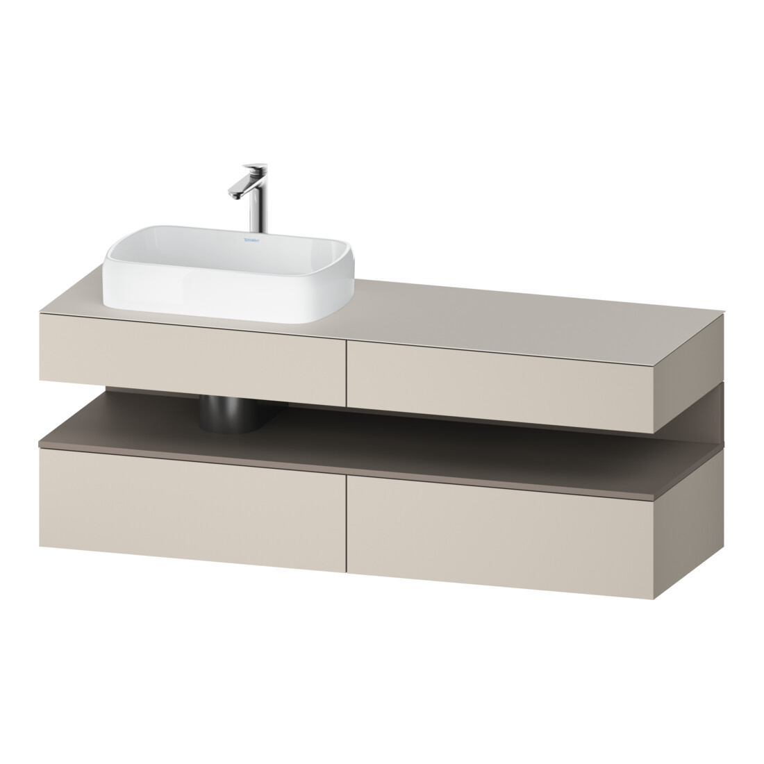 Duravit Meuble sous lavabo Qatego 160x55x60 cm, avec porte et tiroir, gauche