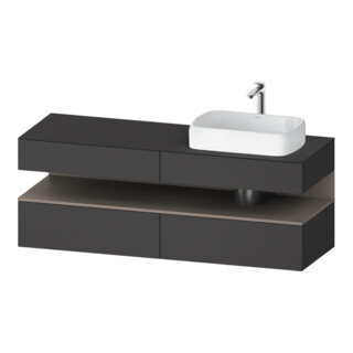 Duravit Meuble sous-lavabo Qatego 160x55x60 cm, avec porte, placage, lavabo à droite