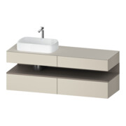 Duravit Meuble sous-lavabo Qatego 160x55x60 cm, avec porte/tiroir, Pl, évier gauche-1