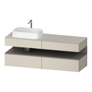 Duravit Meuble sous-lavabo Qatego 160x55x60 cm, avec tiroir, blanc brillant