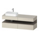 Duravit Meuble sous-lavabo Qatego 160x55x60 cm, avec tiroir, blanc brillant-1