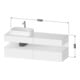 Duravit Meuble sous-lavabo Qatego 160x55x60 cm, blanc, avec porte, plan, niche