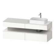 Duravit Meuble sous-lavabo Qatego 160x55x60 cm, blanc brillant/blanc mat, Pl, B r, B-1