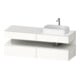Duravit Meuble sous-lavabo Qatego 160x55x60 cm, blanc brillant, placage, évier à droite, niche-1
