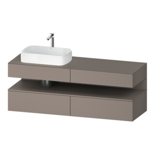 Duravit Meuble sous lavabo Qatego 160x55x60 cm, blanc, gauche, pour niche