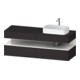 Duravit Meuble sous lavabo Qatego 160x55x60 cm, blanc/gris m, placage, brillant-1