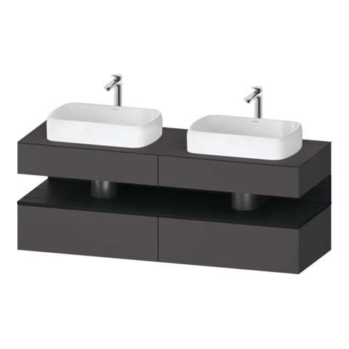 Duravit Meuble sous-lavabo Qatego 160x55x60 cm, blanc/gris, Pl, B bs, B