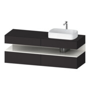 Duravit Meuble sous-lavabo Qatego 160x55x60 cm, blanc/gris, placage, droite