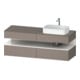 Duravit Meuble sous-lavabo Qatego 160x55x60 cm, blanc/gris, placage, droite, niche-1