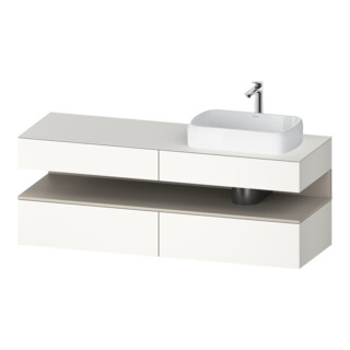 Duravit Meuble sous-lavabo Qatego 160x55x60 cm, blanc mat, à droite