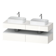 Duravit Meuble sous-lavabo Qatego 160x55x60 cm, blanc mat/blanc brillant, Pl, B bs, B-1