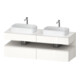 Duravit Meuble sous-lavabo Qatego 160x55x60 cm, blanc mat/blanc brillant, placage, évier double face-1
