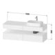 Duravit Meuble sous lavabo Qatego 160x55x60 cm, blanc mat/bois, Pl, B r, B