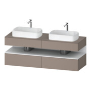 Duravit Meuble sous-lavabo Qatego 160x55x60 cm, blanc mat/brillant, évier double-1