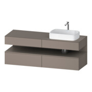 Duravit Meuble sous lavabo Qatego 160x55x60 cm, blanc mat, console, lavabo droit-1