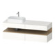Duravit Meuble sous lavabo Qatego 160x55x60 cm, blanc mat, gauche, plan-1