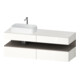 Duravit Meuble sous lavabo Qatego 160x55x60 cm, blanc mat/gris, gauche-1